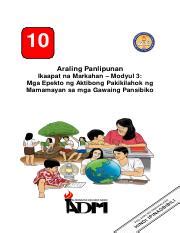 Ap Q Module Lingayen District Pangasinan Nhs Pdf Araling