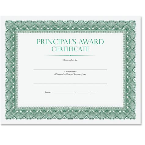 The Customized Principals Award Certificate Is Great For Awarding Your