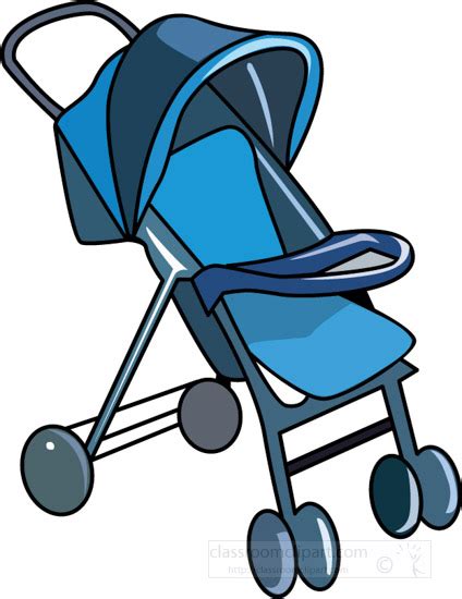Baby Clipart Clipart Of A Baby Stroller With Cover Classroom Clipart