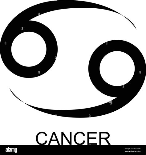 Vector Illustration Of Cancer Greek Zodiac Sign Symbol Stock Vector