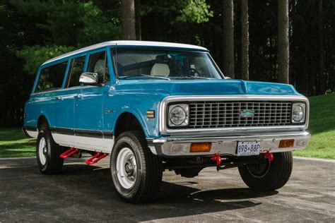 Supercharged Vortecpowered 1972 Chevrolet Suburban 4x4 For Sale On Bat