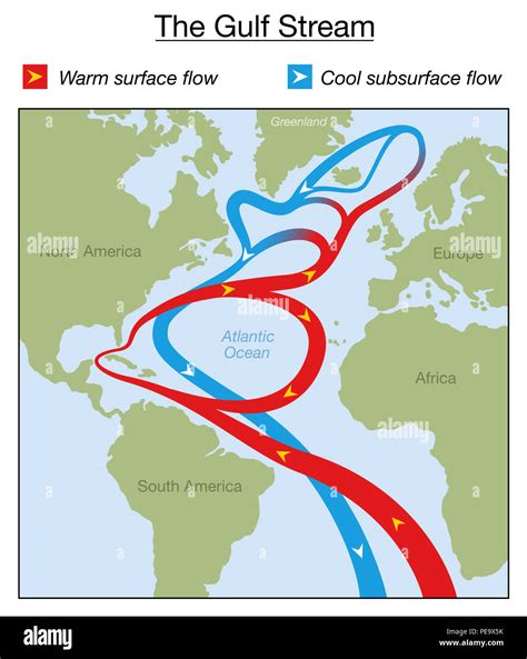 Gulf Stream Water Map Cut Out Stock Images And Pictures Alamy