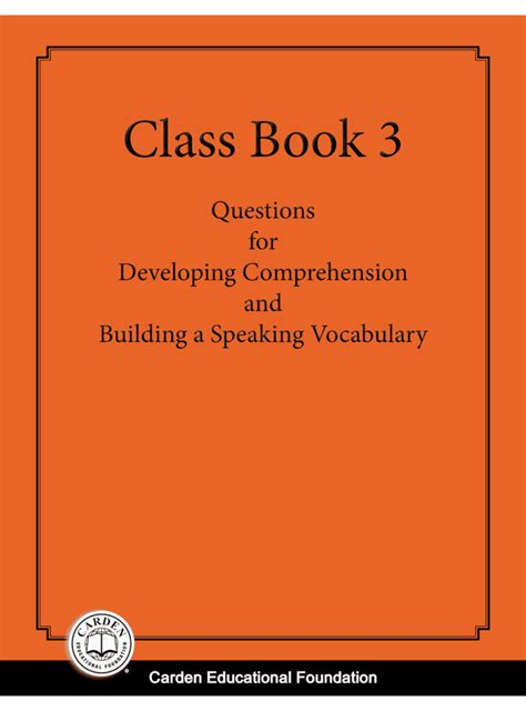 Class Book 5 Workbook The Carden Educational Foundation