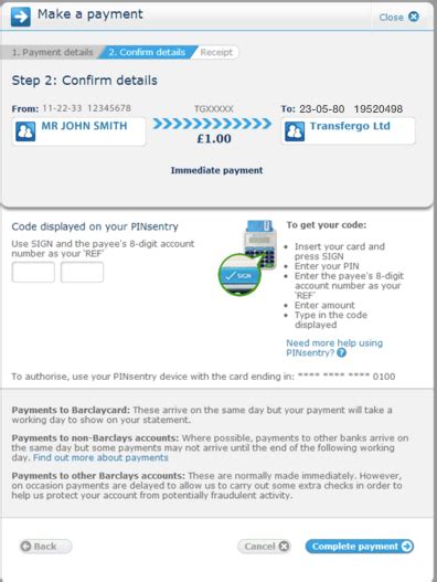 Audio accessible pinsentry card reader. How to start your transfers with Barclays online banking ...