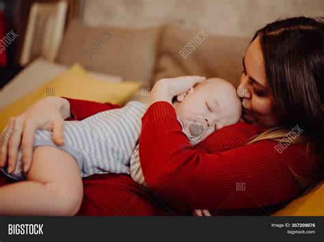 Baby Sleeps On Mother Image Photo Free Trial Bigstock