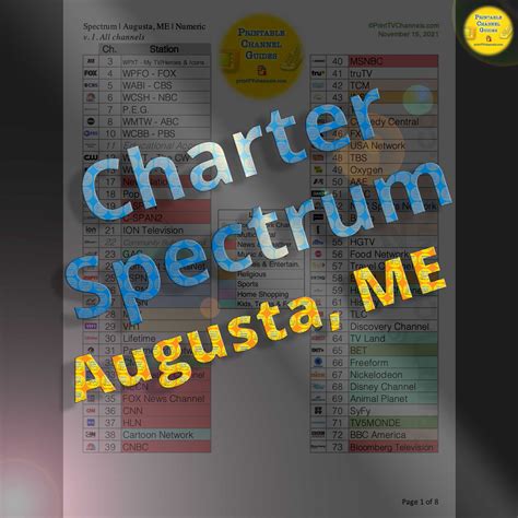 Spectrum Printable Channel Lineup | Augusta, ME | Free PDF!