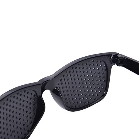 Black Unisex Vision Care Pin Eye Exercise Eyeglasses Pinhole Glasses
