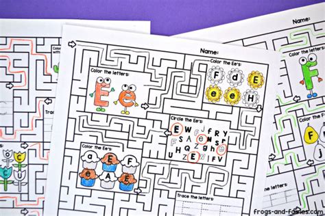 Alphabet Maze Worksheets A Z Frogs And Fairies Kinder