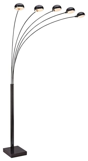 Top rated black floor lamp at a great price. Contemporary Lite Source Multi-Lite 5-Arm Black Arc Floor ...