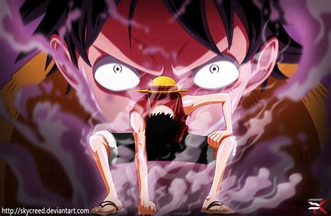 Luffy shows his gear 4 to rayleigh, rayleigh vs gear 4 luffy, luffy's training, one piece ep 870. Luffy Gear Second by Skycreed.deviantart.com on @DeviantArt | Anime & Manga | Pinterest | One ...