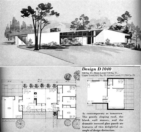 D1040 New Home Ideas In 2019 Mid Century House Modern House Plans