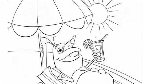 Frozen Olaf Summer Coloring Page Coloring Pages