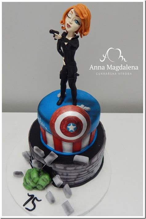 Avengers endgame marvel superhero iron man captain america hulk thor birthday cake design ideas. Marvelous Black Widow Cake | Avenger cake, Marvel cake ...