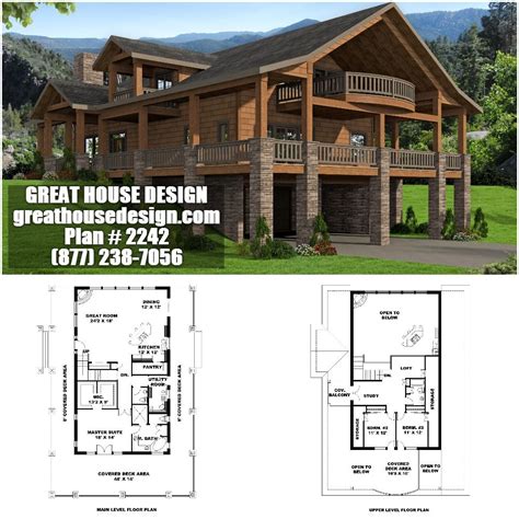 Lake house plans are typically designed to maximize views off the back of the home. Lake House Floor Plans With Walkout Basement | Amazing Ideas That Will Make Your House Awesome