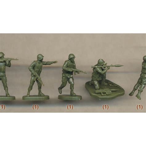 Plastic Toy Soldiers Russian Infantry Platoon Wwii Scale 172 Zvezda