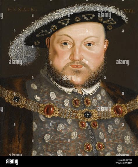 Portrait Of King Henry Viii Of England Artist Holbein Hans Stock