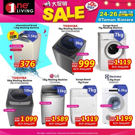 Oleh kerana ini adalah kali pertama saya membeli sebuah mesin basuh. Jualan Besar-Besaran Sebelum SST dan 0% GST di One Living ...