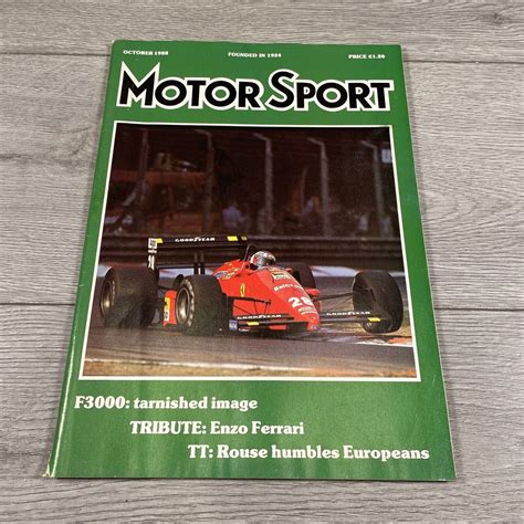 Vintage Motor Sport Magazine 1988 12 Issues Complete Year Ebay
