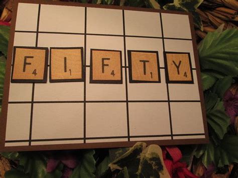 Fun Scrabble Tile Birthday Card Free Shipping By Emptynestcards 350