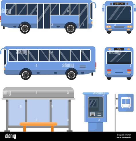 Bus Side And Front View Stock Vector Images Alamy