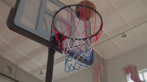 Close Up Of Basketball Going Through Stock Footage Sbv 338535609