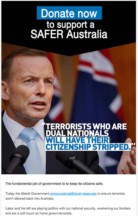 Liberal Party Email Invokes Terrorism And Citizenship Laws To Seek