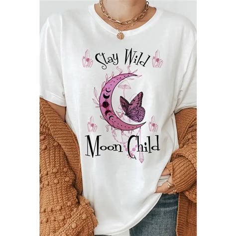 Stay Wild Moon Child Graphic Tee Capsulewardrobeshop