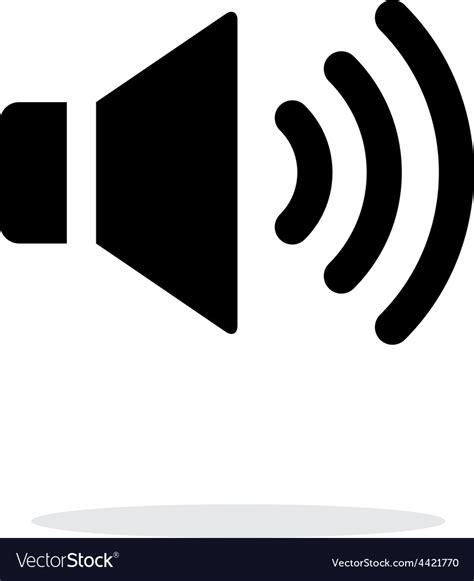 Volume Max Speaker Icon On White Background Vector Image