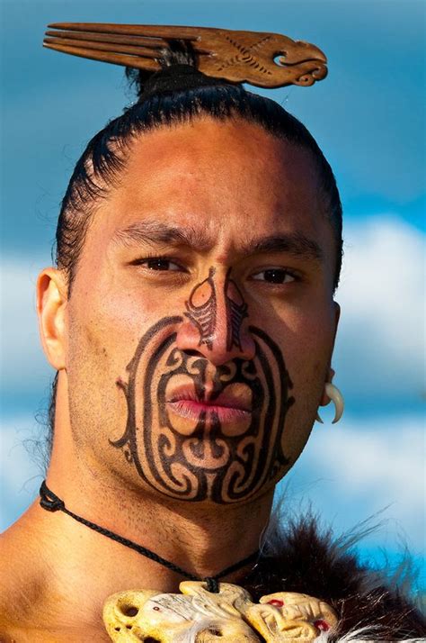 Maori Women Chin Tattoos Symbolize That She Has The Authority To Speak