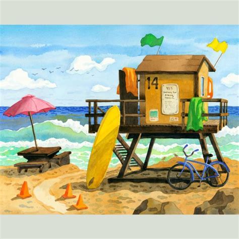 Shop Quiet Neighbors Beach Print For Your Coastal Home | Coastal Prints