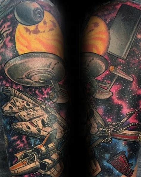50 Star Trek Tattoo Designs For Men Science Fiction Ink Ideas Star