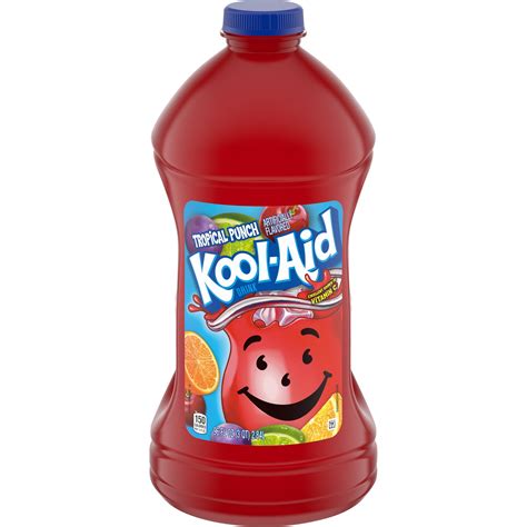 Kool Aid Tropical Punch Artificially Flavored Soft Drink 96 Fl Oz Bottle