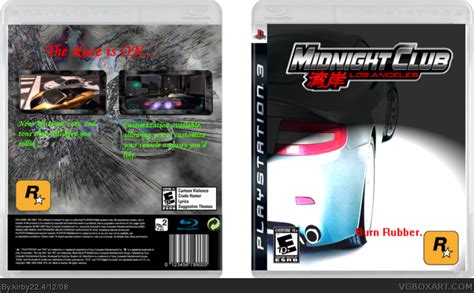 Midnight Club Los Angeles Playstation 3 Box Art Cover By