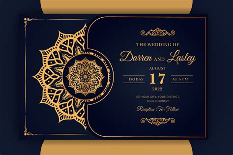 Islamic Wedding Invitation Vector Art Icons And Graphics For Free