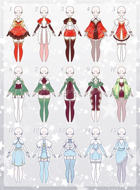 outfit adoptable batch 72 open by minty mango on deviantart fashion design drawings drawing