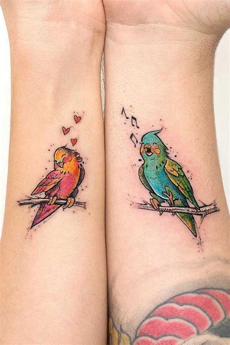 Matching bios for couples discord : Matching Couple Tattoos | Love bird tattoo couples ...