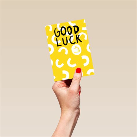 Personalised Thumbs Up Good Luck Card Hallmark