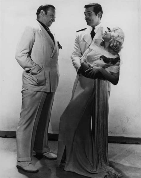 Wallace Beery Clark Gable And Jean Harlow In A Publicity Still For China Seas Black