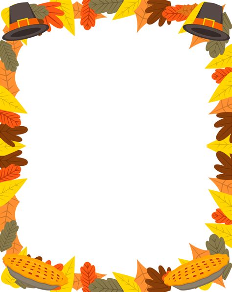 6 Best Images Of Free Printable Thanksgiving Borders Thanksgiving