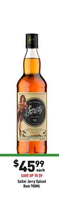 Sailor Jerry Spiced Rum Offer At Liquor Legends
