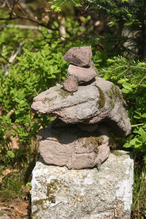Безплатна снимка рок багажник баланс градина материал каменна