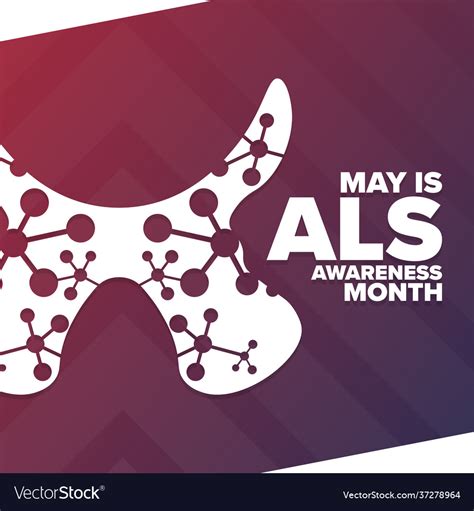 May Is Als Awareness Month Holiday Concept Vector Image