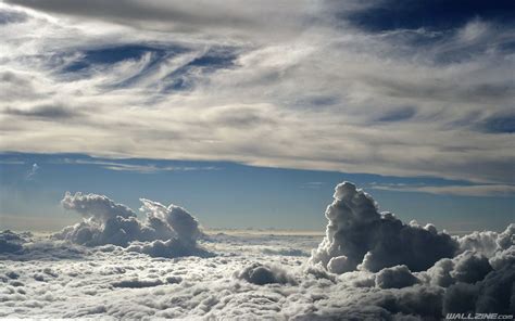 Cloudscape Hd Desktop Wallpaper Wallzine Com Clouds Skyscape Above The Clouds