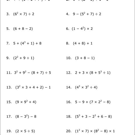 Algebra ii worksheets for children in 6th and 7th grades. Bodmas Worksheets For Grade 4 Pdf - Free Worksheet