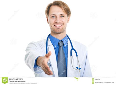 Doctor introducing himself stock image. Image of medic - 26830781