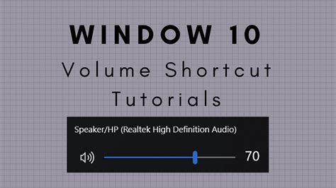 Window 10 Volume Shortcut Tutorials L Best Method L Youtube