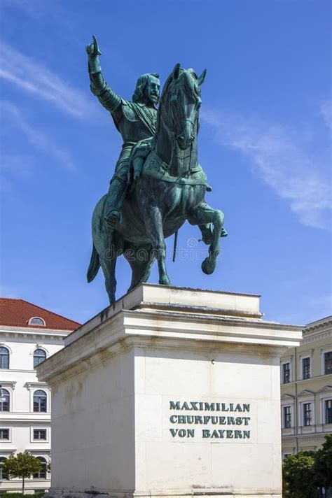 Statue Of Maximilian Ii King Of Bavaria In Front Of The Old Palace In