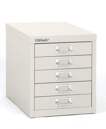 Bisley 5 Drawer Steel Desktop Multidrawer Storage Cabinet White Md5 Wh
