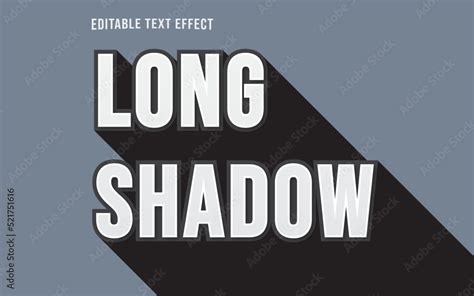 Long Shadow Text Effect Font Style Effect Stock Vector Adobe Stock