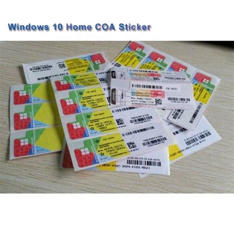 Windows 7 profesional coa sticker key asli. Microsoft Windows 10 Home COA Stickers Win 10 OEM key for ...